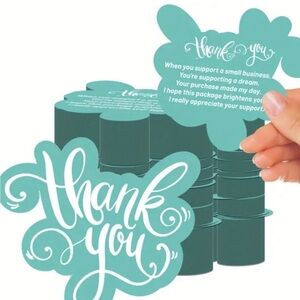 25 Blue Thank You Splat Cards